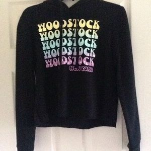 Woodstock crop sweatshirt.
